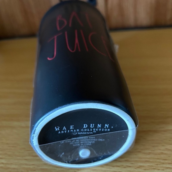 NEW RAE DUNN Bat Juice Ceramic Travel Tumbler w/ LID - Picture 4 of 5